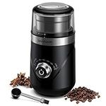 SHARDOR Coffee Grinder Electric with Adjustable Precision Setting, Removable Stainless Steel Cup, 25000rpm Powerful Grinder for Dried Spice, Pepper, Grain, Coffee Bean, Nuts