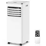ZAFRO 10,000 BTU Portable Air Conditioners Cools up to 450 Sq.ft, Portable AC Built-in Cool, Dry, Fan Modes, Room Air Conditioner with Remote Control/Installation Kits, White