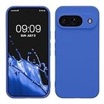 kwmobile Case Compatible with Google Pixel 9 Case - Protective Slim TPU Phone Cover - Soft Matte Finish - Baltic Blue