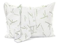 Utopia Bedding Bamboo Viscose Waterproof Pillow Protector Zippered (2 Pack) Queen – Bed Bug Proof Pillow Encasement 20 x 28 Inches