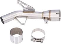 Motorcycle Exhaust Mid Pipe, Full Muffler Exhaust System 304 Stainless Steel Heat Resistant Middle Link Tube Replacement for Z900 2017‑2021
