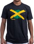 Jamaican Flag | Jamaica Pride Kingston Rastafari Reggae Vintage Style T-Shirt for Men Women - (Adult,M)