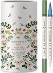 Primrosia 60 Dual Tip Marker Pens, Fineliner and Watercolour Brush Pens for Artists Designers Adults Students Sketching Illustration Calligraphy Permanent Highlighter Bullet Journal Drawing Colouring