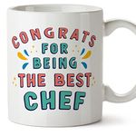 MUGFFINS Chef Mug - in English - Congrats for Being The Best - Funny Gift for Colleagues - Ceramic 11oz Mug