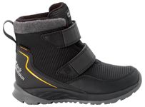 Jack Wolfskin Unisex-Child Polar Bear Texapore Mid Vc K Hiking Boot, Phantom/Burly Yellow Xt, 6.5 Big Kid