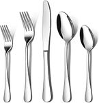 10-Piece Silverware Flatware Set for 2, LIANYU Stainless Steel Cutlery Eating Utensils, Mirror Finished, Dishwasher Safe