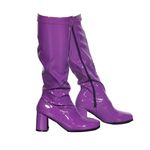 Gizelle LADIES WOMENS FANCY DRESS PARTY GO GO BOOTS 1960s & 1970s RETRO SIZES 3-12 (5 UK, Purple Patent, numeric_5)