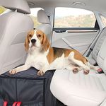 HOME DISTRICT PET Rear Car Seat Gap Filler Back Seat Extender for Dogs with Storage, Side Pocket - Backseat Bridge for Dogs up to 100 Pounds - Black