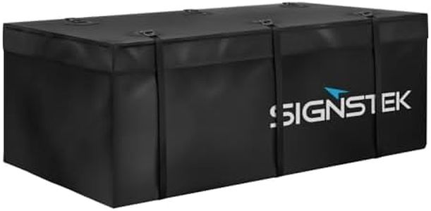 Signstek Coffre arrière pour attelage de remorque arrière extensible - Sac de transport imperméable, durable et souple 417 L, PVC Tarpuline 500D - Pour la famille, l'extérieur, les excursions du