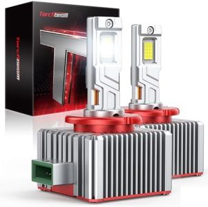 Torchbeam D3S HID Bulbs, 60000LM Brightness 6000K Cool White, Pack of 2