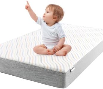 Babelio Biobased Crib and Toddler Mattress Dual-Sided, CertiPUR-US, Removable Waterproof and Machine-Washable Cover, 52"x27.5"x5"