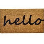 Ninamar Door Mat Hello Natural Coir - 75 x 45 cm, Multicolor, one Size (54257)