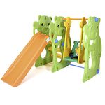 Baby Vivo Kids Swing Playground Children Play Area Garden with Slide for Outdoor and Indoor Jungle made of Plastic