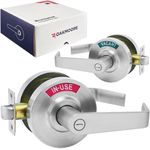 OAKMOORE Commercial Grade Bathroom Door Lock Handle with Occupancy Indicator - See Occupied Vacancy or Engaged Status On Public Restrooms and Bathrooms Locks - 2-Year Warranty