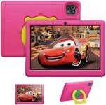 HotLight Kids Tablet 10 inch Tablet with 6(2+4) GB RAM+64GB ROM+128GB SD Expansion, Android 13 Quad-Core Processor, 1280 * 800 IPS, with Parental Control, 5000mAh Battery, Shockproof Case (Pink)