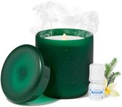 Lifelines Flameless Candle Aromatherapy Essential Oil Diffuser with ClickWick Essential Oil Blend - Cordless & Waterless Scent Diffuser for Home - Electric Candles with Blow Out Flame - Winter