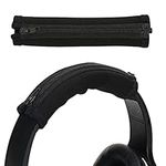 kwmobile Headband Cover Compatible with Sony MDR-100ABN / WH900N / MDR-XB950/ MDR-1000X - Neoprene Zip-On Headphone Protector - Black