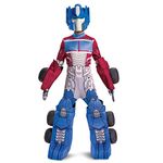 Disguise Boy's Transformers Converting Optimus Prime Costume, Gray, Large (10-12)