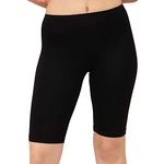 SOIE Women's Mid Rise Soft Polyamide Spandex Knee Length Cycling Shorts