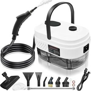 APEXORIGIN 2500W Steam Cleaner, Handheld Steam Cleaner for Home with 11 pcs Accessories, Portable Steamer for Auto Detailing, Furniture, Kitchen, Grout, Floor, Tile (White)