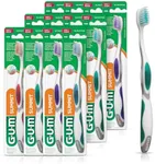 GUM Summit+ Soft Toothbrush, Ultra Fine Tapered Bristles for More Effective Plaque Removal, Extra Soft Toothbrushes for Adults, 1ct (Pack of 12)