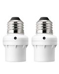 DEWENWILS Light Sensor Socket for Light Fixtures, Automatic Dusk to Dawn Light Bulb Sockets, Compatible with Incandescent/CFL/LED/Halogen Bulbs, 2 Pack