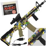 Gelsoft Rifle Gell Ball Blaster Gun Semi Full Auto Electric USB 25m Range Elite Toy + 10k ammo