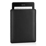 MoKo Sleeve Bag Fits with Kindle Voyage, Kindle Paperwhite 11th Gen 2021, All-new Kindle 2019, Ultra Slim Anti-scratch PU Leather Case Cover Soft Felt Lining Protective Insert Carrying Pouch, Black