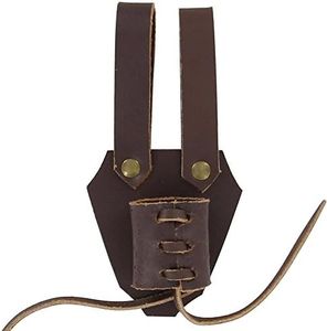 Armory Replicas – Genuine Leather Dagger Holster – Medieval Inspired Adjustable Small Weapon Sword Frog - Deep Brown 2