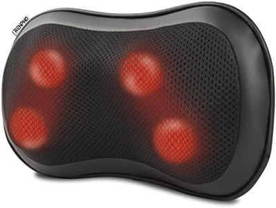 RENPHO Neck Back Massager with Heat, Ultra Slim Shiatsu Lower Back Neck Massage Pillow, 3-Speeds with Net Cover Electric Shoulder Massage Pain Relief