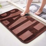 HomeCloud Memory Foam Bath Mat | Step into Luxury and Safety with Our Non-Slip, Washable, and Soft Floor Mat - Transform Your Shower, Bathroom, and Floor Experience | 60x40cm | 12mm Thickness | 210g | Brown