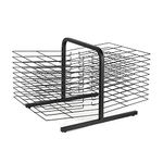 Tabletop Art Drying Rack for A3 Artwork/Paintings, Metal Steel Double Sided Wire Art Rack with 20 Flexible Shelves for Classrooms, Art Studios and Home Use, Black Powder Coated