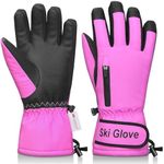 Odtmger Warm and Breathable Snow Gloves - Waterproof and Anti-Slip Ski Gloves for Boys & Girls, Men & Women