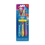 Oral-B Oral B Kids Manual Toothbrush, Extra Soft (,Multicolor,Pack Of 3)