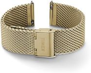 Timex 20mm Stainless Steel Mesh Bracelet – Rose Gold-Tone with Self-Adjust Clasp, Gold-Tone, Bracelet,Mesh