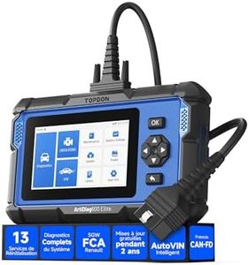 Scanner OBD2, TOPDON ArtiDiag600 Elite, Outil de Diagnostic Automobile Complet, 13 Services d'entretien, FCA/SGW, 2 Ans de mises à Jour gratuites, Scanner de Diagnostic Automobile avec Can-FD