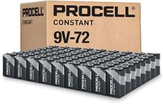 ProCell Constant 9V Long-Lasting Alkaline Batteries (72 Pack), 5-Year Shelf Life, Bulk Value Pack for Consistent Moderate Drain Professional Devices