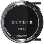 Auto Meter 2587 Traditional Chrome 2-1/16 8-32 Volt Short Sweep Electric Hour Meter Gauge