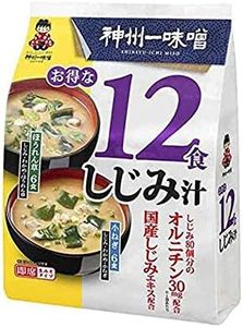 Miyasaka Instant Miso Soup with Clams (12 miso soup packets) Made in Japan