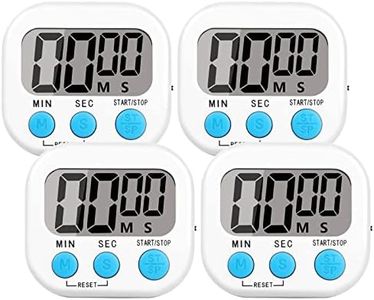 4 Piezas Alarma Fuerte Temporizador Cocina, Magnético Digital Timer con Pantalla Grande, Time Timer en Niños para Estudiar, Trabajar, Hacer Ejercicio