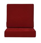 Nangli SNG Sofa Foam Cushions with Zip Cover (Maroon, Seat - 22x21x4 Inches Back - 21x18x4 Inches)