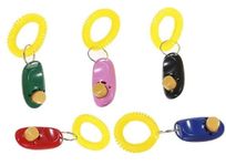 Woofy Dog Training clicker with Wrist Strap | Durable Lightweight Easy to use | Pet Behavioral Training clicker for Puppy, Dogs, Birds, Horses (Pack of 2)