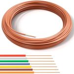 Thermostat Wire 18/7 - Brown - Solid Copper 18 Gauge, 7 Conductor - CL2 (UL Listed) CMR Riser Rated (CL3) - Residential, Commercial and Industrial Rated - 18-7, 25 Feet