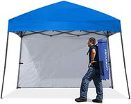 ABCCANOPY Pop up Gazebo With One Side Panel Upgraded Bag, Stakes and Ropes (10 x 10 ft Base / 8 x 8 ft Top, Royal Blue)