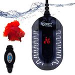 hygger Submersible Digital Aquarium Heater 100W, Betta Fish Tank Turtle Tank Heater with Intelligent LED Temperature, Thermometer and External Adjustable Temperature Controller for 25-90 Liter