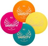 Latitude 64 Gravity Beginner Disc Golf Set | 4 Piece Disc Golf Discs Set | Pure, Fuse, Explorer, Saint | Lightweight, Floating Plastic for Longer Flights | 120-130g (Colors May Vary)