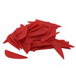 KYMLL 50 Pcs Archery Arrow Feather Waterdrop Shape Turkey Feather Vane Fletching for DIY Outdoor Sports Accessories (Red)