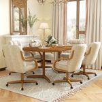 Chromcraft 7-Piece Table Set for 6, Expandable Table with 6 Chairs Table and Chairs Set for Kitchen Room (Coddle Galaxy)