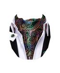 Dubulle Mens Cravat Tie Set Paisley Floral Ascot Necktie Pocket Square Cufflinks Wedding Business,Multi Green
