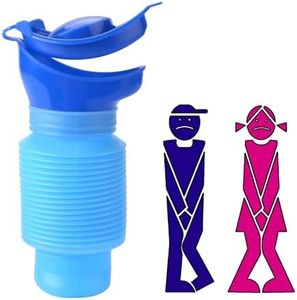 AIBAOBAO Orinatoio D'emergenza, Bottiglia per l'urina da 750ML, Riutilizzabile Mini orinatoio Portatile per Unisex Uomo Donna Bambino d'emergenza per Campeggio, Viaggi in Auto, ingorghi e Code